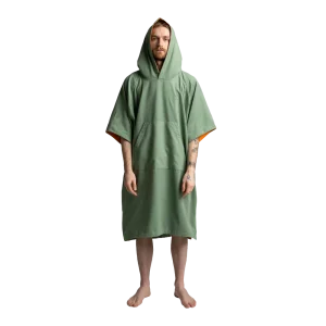 Men's Quick Dry Microfibre Poncho Changing Robe - Sage Green
