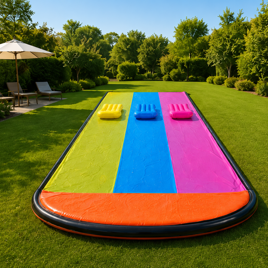 Three-Lane Inflatable Water Slide — Style 4