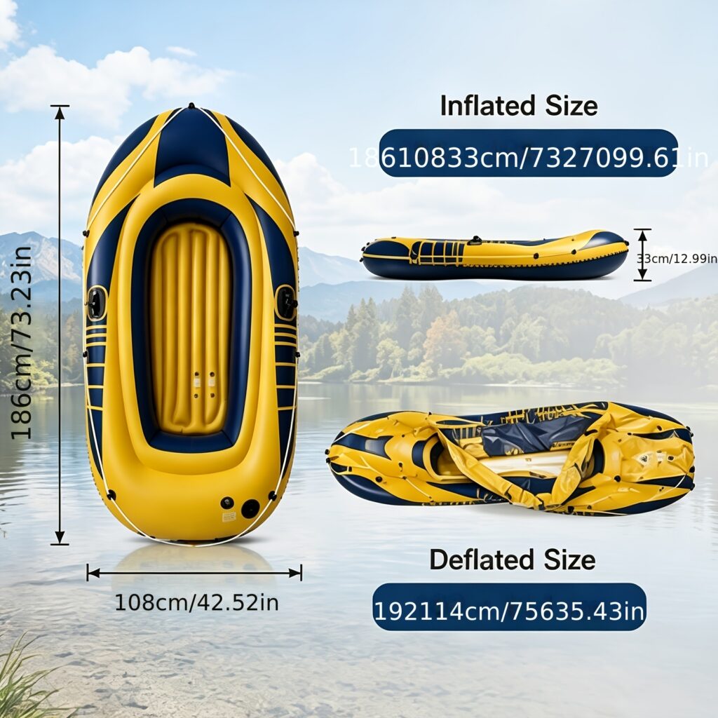 Yellow Inflatable Kayak — 200 cm