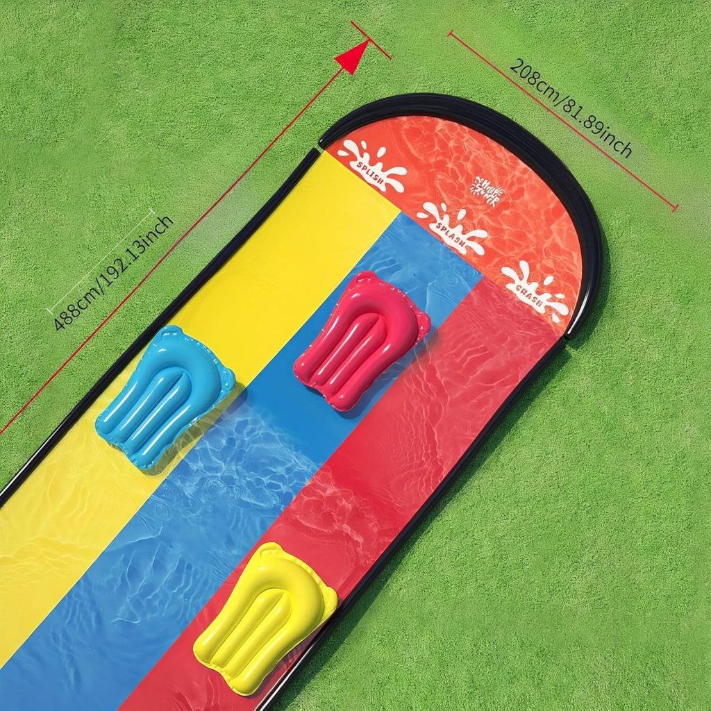 Three-Lane Inflatable Water Slide