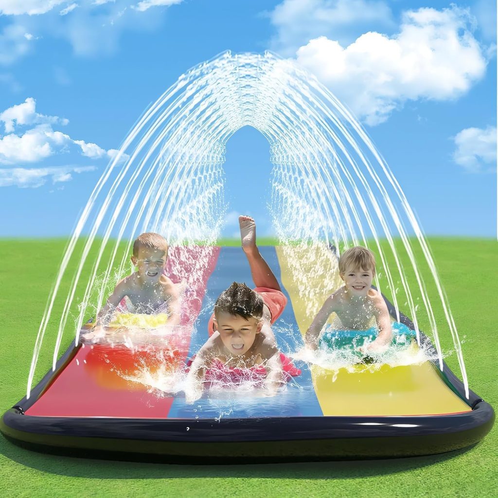 Three-Lane Inflatable Water Slide