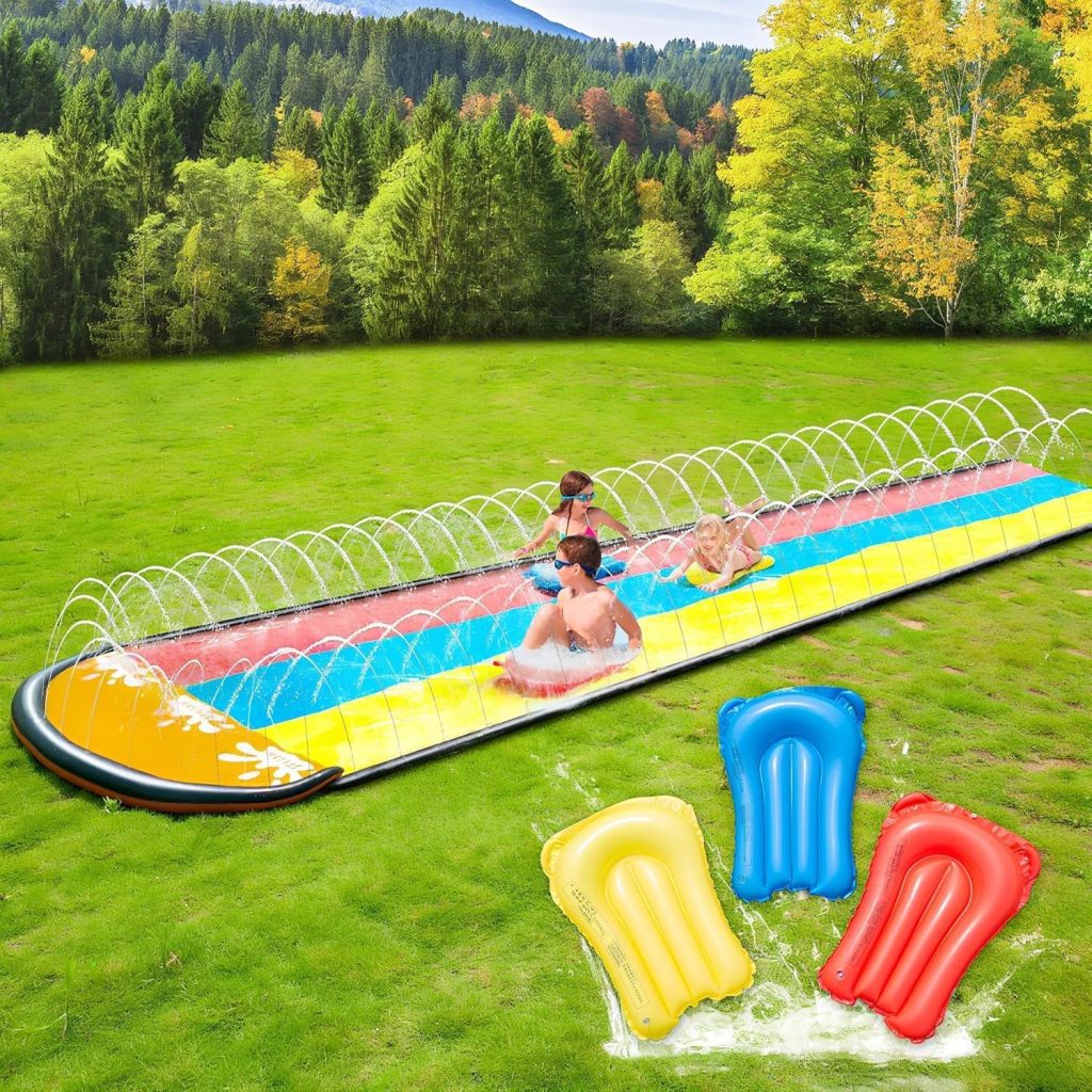 Three-Lane Inflatable Water Slide