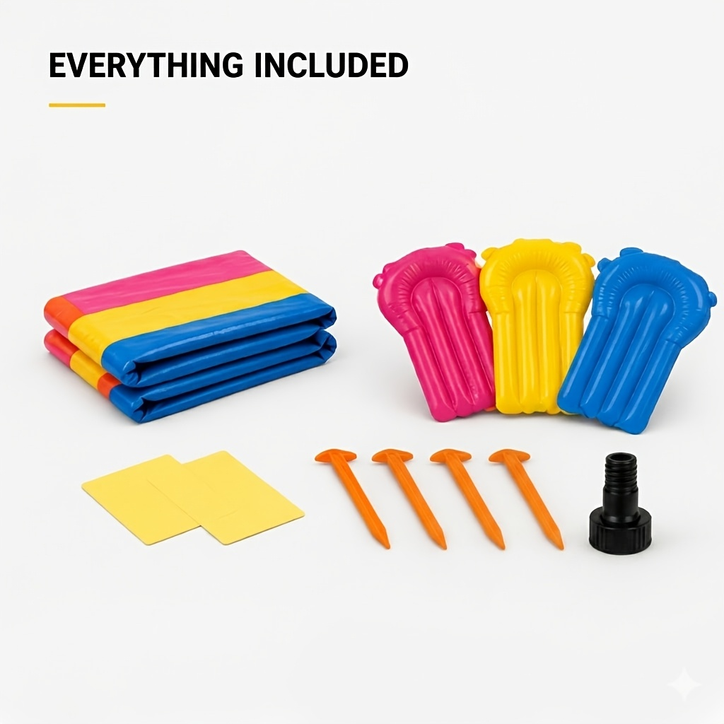 Three-Lane Inflatable Water Slide — Style 4