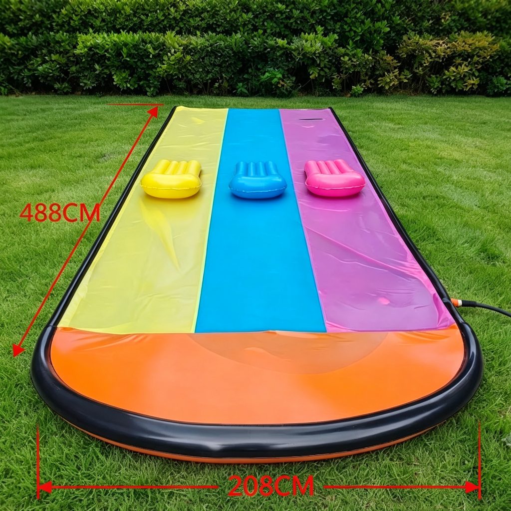 Three-Lane Inflatable Water Slide — Style 4