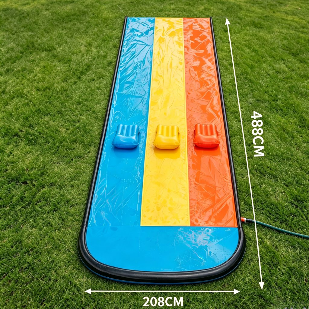 Three-Lane Inflatable Water Slide — Style 5