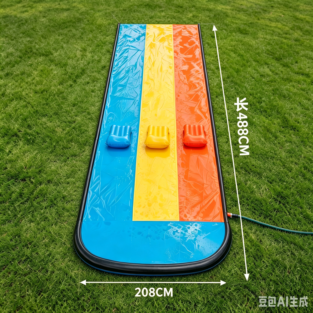 Three-Lane Inflatable Water Slide — Style 5