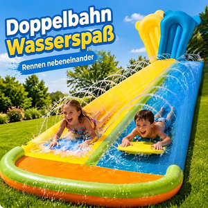 Two-Lane Inflatable Water Slide — Style 3