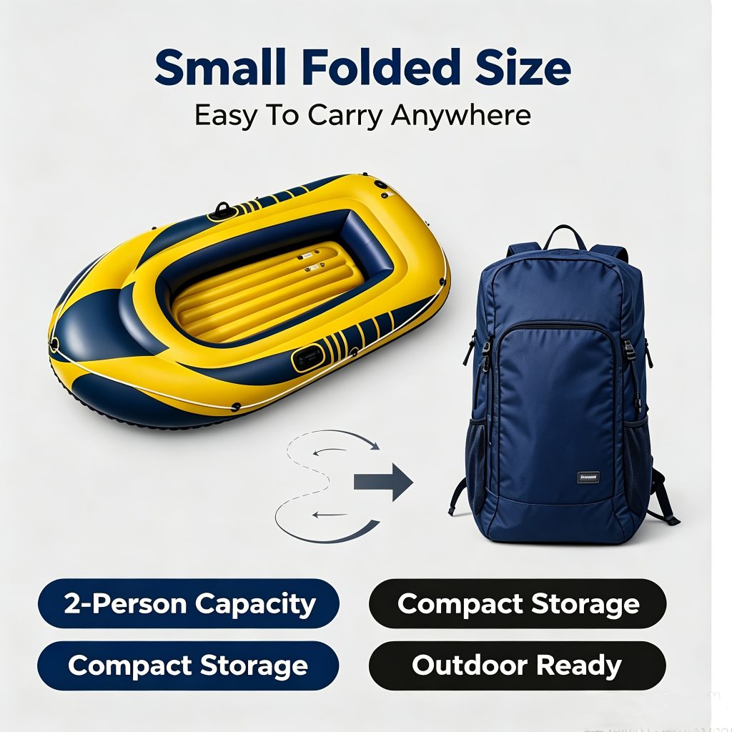 Yellow Inflatable Kayak — 200 cm