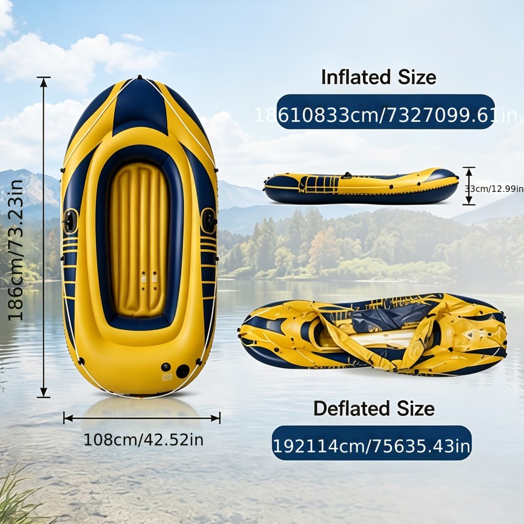 Yellow Inflatable Kayak — 200 cm