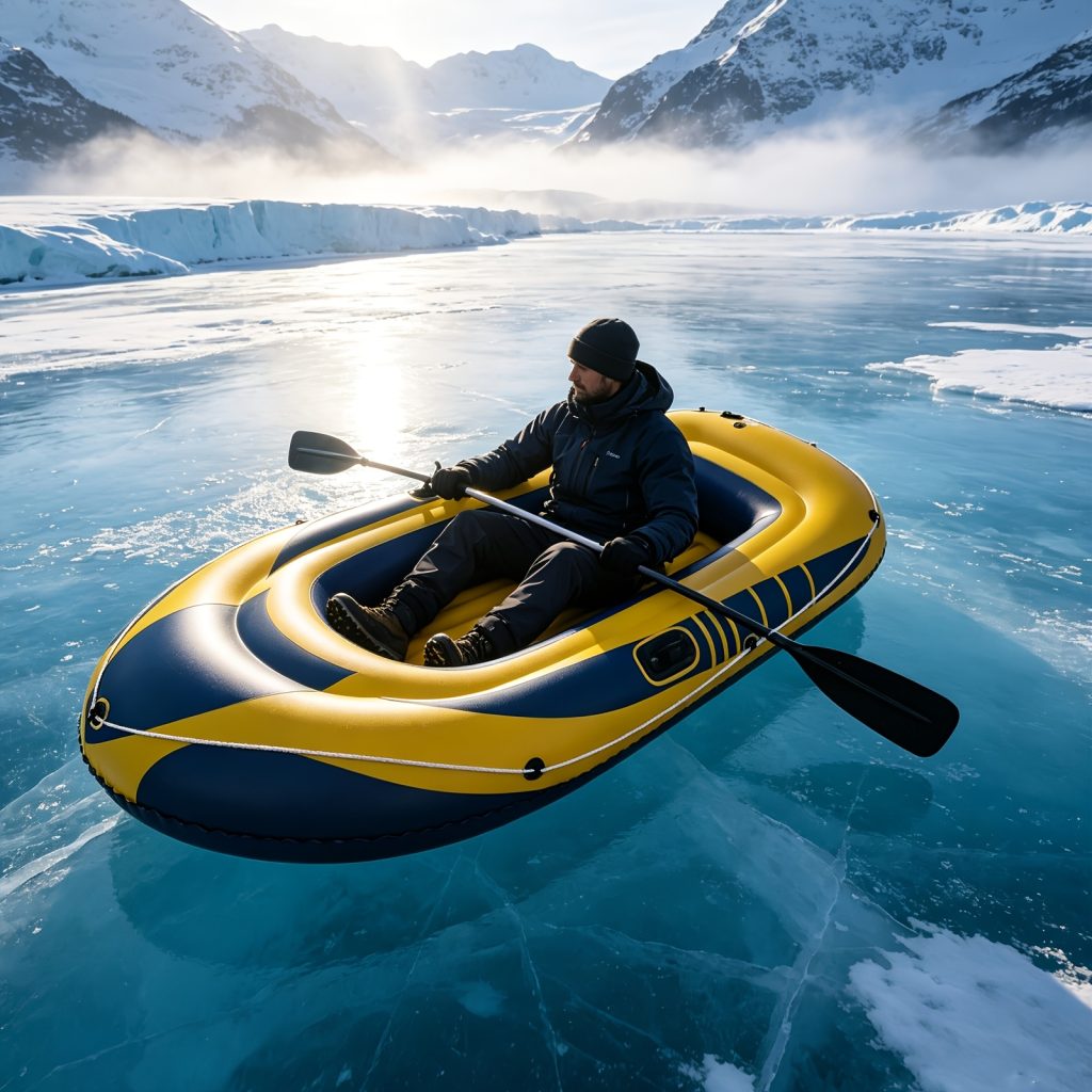 Yellow Inflatable Kayak — 200 cm — Image 4
