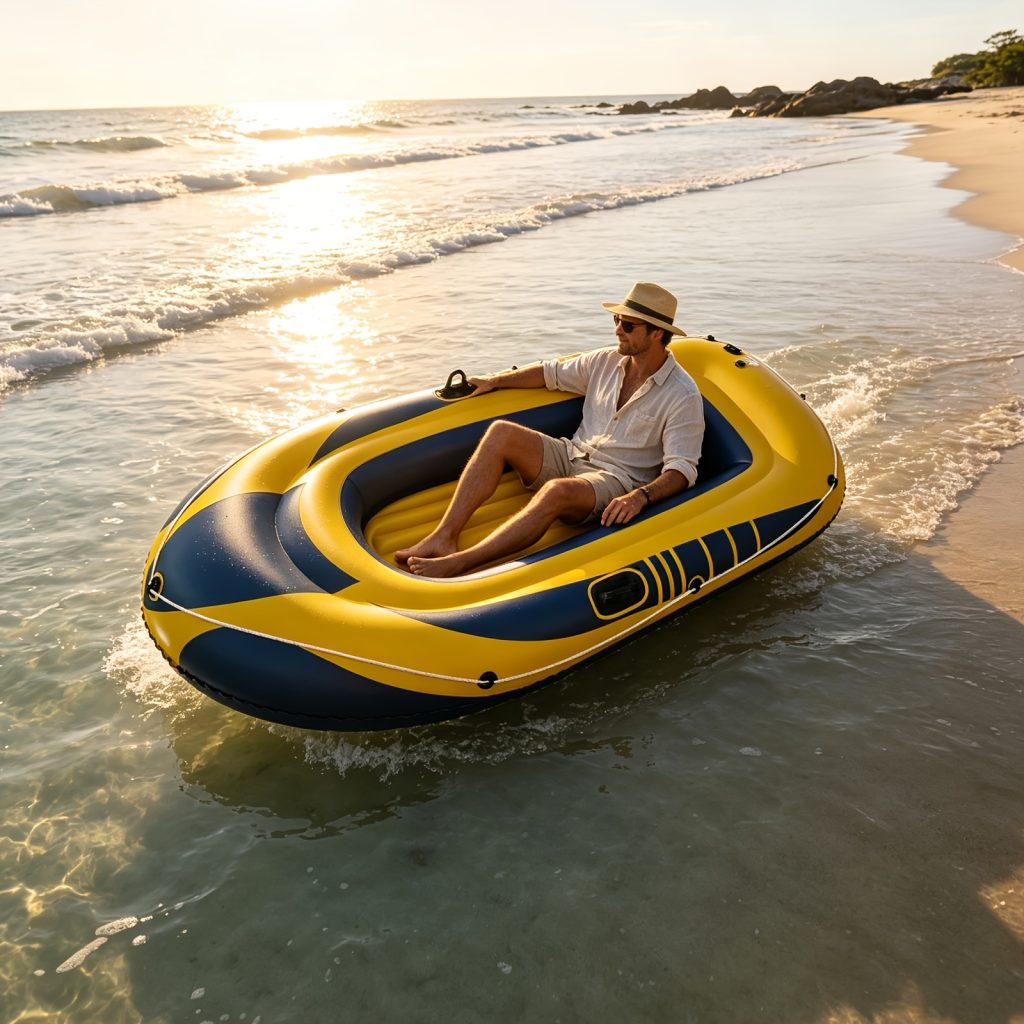 Yellow Inflatable Kayak — 200 cm